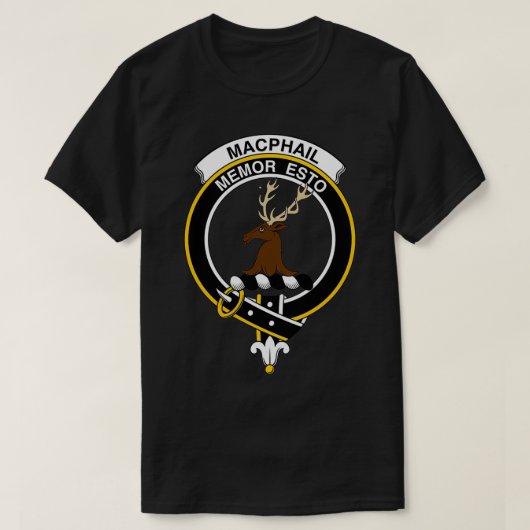 MacPhail Crest Tartan Clan Scottish Clan T-shirt (Design voorkant)