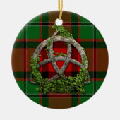 MacPhail Tartan en Celtic Trinity Knot Keramisch Ornament (Voorkant)