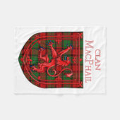 MacPhail Tartan Schotse Plaid Leeuw Klimmend Fleece Deken (Voorkant (Horizontaal))