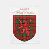 MacPhail Tartan Scottish Plaid Lion Rampant Fleece Deken (Voorkant)