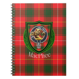 MacPhee Schotse Clan Tartan & Wapen Notitieboek
