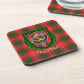 MacPhee Scottish Clan Tartan & Crest Bier Onderzetter (Linkerzijde)