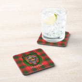 MacPhee Scottish Clan Tartan & Crest Bier Onderzetter (Rechterzijde)