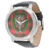 MacPhee Scottish Clan Tartan & Crest Horloge (Gekanteld)