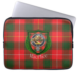 MacPhee Scottish Clan Tartan & Crest Laptop Sleeve