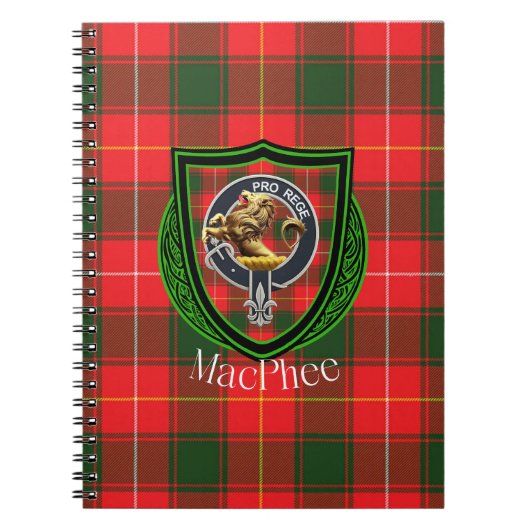 MacPhee Scottish Clan Tartan & Crest Notitieboek (Voorkant)