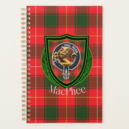 MacPhee Scottish Clan Tartan & Crest Planner (Voorkant)