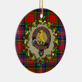 MacPherson Badge & Tartan Gepersonaliseerde Kerstm Keramisch Ornament (Rechts)
