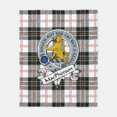 MacPherson Clan Badge Tartan Pset Fleece Deken (Voorkant)