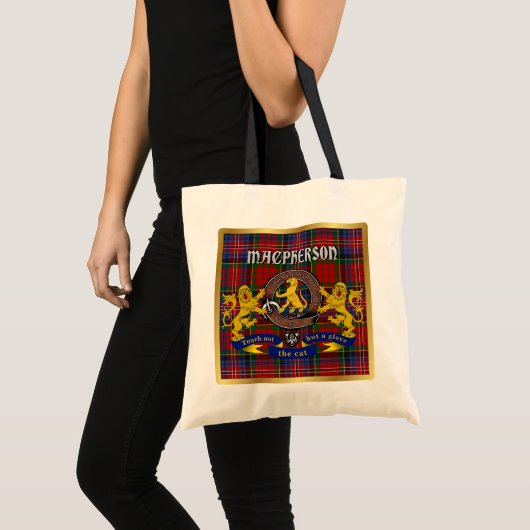 Macpherson Clan Badge & Tartan Tas (Voorkant (product))