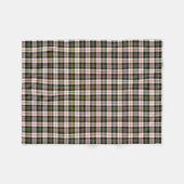 MacPherson Clan Black en White Dress Tartan Fleece Deken (Voorkant (Horizontaal))