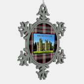 Macpherson Clan Cluny Castle Tartan Tin Sneeuwvlok Ornament (Links)