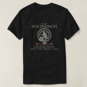MacPherson Clan crest Schotse achternaam tartan Di T-shirt (Design voorkant)