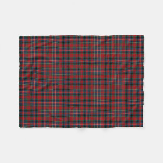 MacPherson Clan Red, Blue en Green Tartan Fleece Deken (Voorkant (Horizontaal))