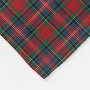MacPherson Clan Red, Blue en Green Tartan Fleece Deken