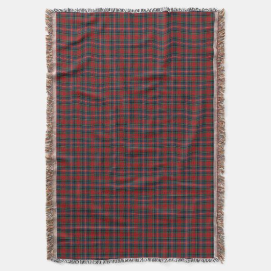 MacPherson Clan Red en Royal Blue Tartan Deken (Voorkant Verticaal)