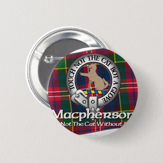 Macpherson Clan Ronde Button 5,7 Cm (Voorkant /achterkant)