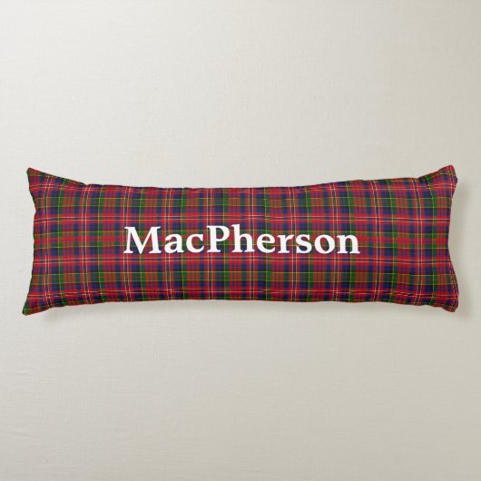 MacPherson Clan Tartan Pset Body Pillow Lichaamskussen (Voorkant)