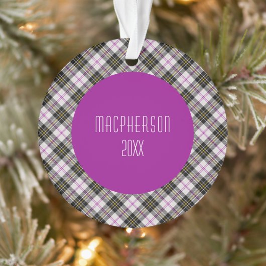 MacPherson Clan Tartan Schots Plaid Ornament (Boom)
