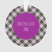 MacPherson Clan Tartan Schots Plaid Ornament (voorkant)