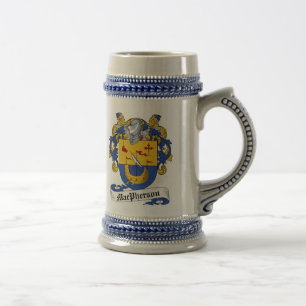 MacPherson Coat of Arms Stein - Family Crest Bierpul