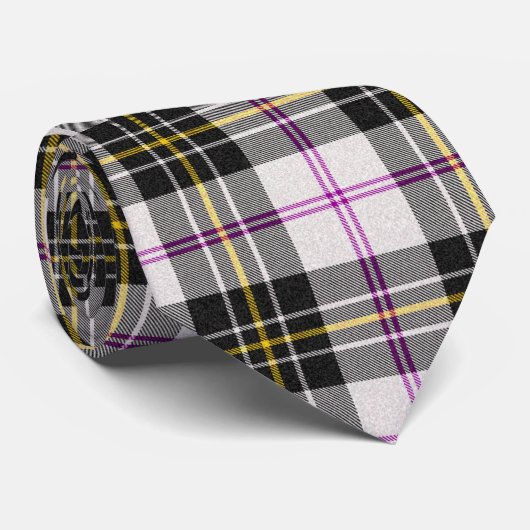 MacPherson Dress Clan Tartan Small Check Stropdas (Opgerold)