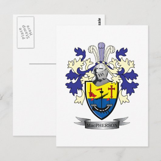 MacPherson Family Crest Coat of Arms Briefkaart (Voorkant / Achterkant)