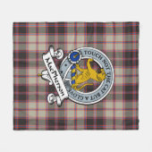 MacPherson Hunting Ancient Clan Badge Tartan Pset Fleece Deken (Voorkant (Horizontaal))