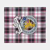 MacPherson Hunting Modern Clan Badge Tartan Pset Fleece Deken (Voorkant (Horizontaal))