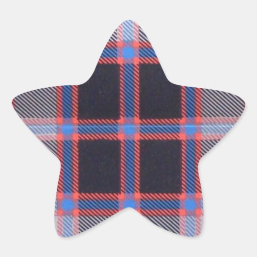 MACPHERSON HUNTING TARTAN STER STICKER (Voorkant)