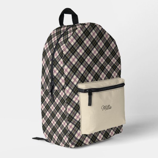 MacPherson Jurk Moderne Schotse Clan Tartan Bedrukte Rugzak (Achterkant Hoek Links)