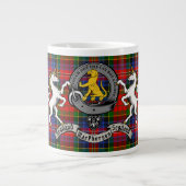 MacPherson/McPherson Badge w/Tartan Gepersonalisee Grote Koffiekop (Voorkant)