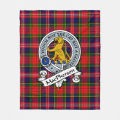MacPherson Modern Clan Badge Tartan Pset Fleece Deken (Voorkant)