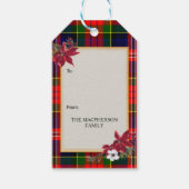 MacPherson Schotse Clan Tartan & Wapen Cadeaulabel (Achterkant)