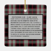 Macpherson Scottish Clan Cluny Castle Xmas Keramisch Ornament (Achterkant)