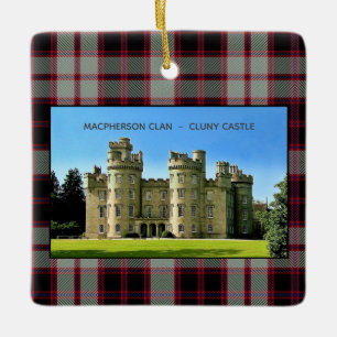 Macpherson Scottish Clan Cluny Castle Xmas Keramisch Ornament