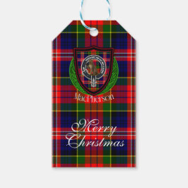 MacPherson Scottish Clan Tartan & Crest Cadeaulabel