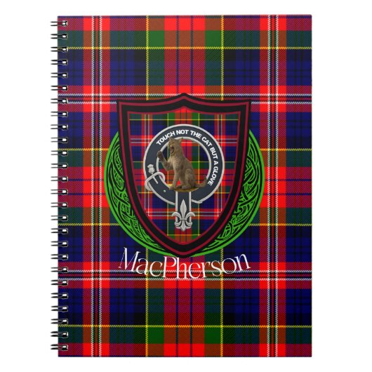 MacPherson Scottish Clan Tartan & Crest Notitieboek (Voorkant)