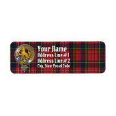 MacPherson Tartan & Badge Etiket (Voorkant)
