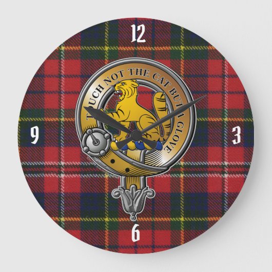 MacPherson Tartan & Badge Grote Klok (Voorkant)