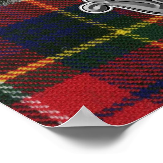 MacPherson Tartan & Badge Poster (Hoek)