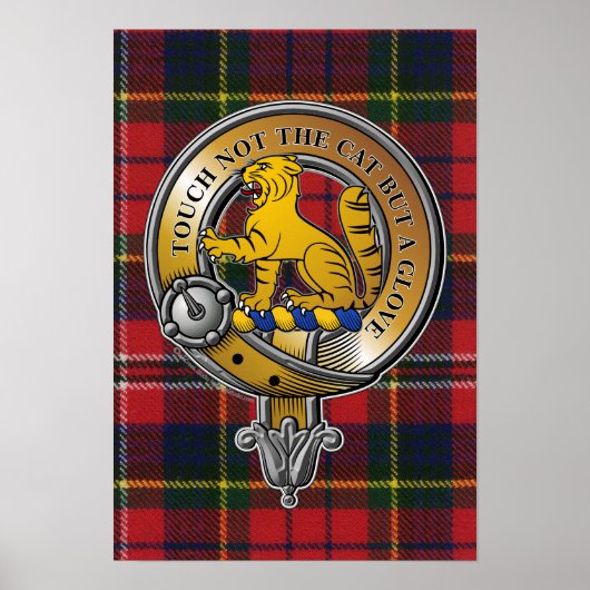 MacPherson Tartan & Badge Poster (Voorkant)
