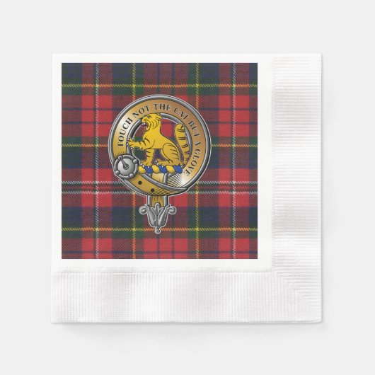 MacPherson Tartan & Badge Servet (Voorkant)