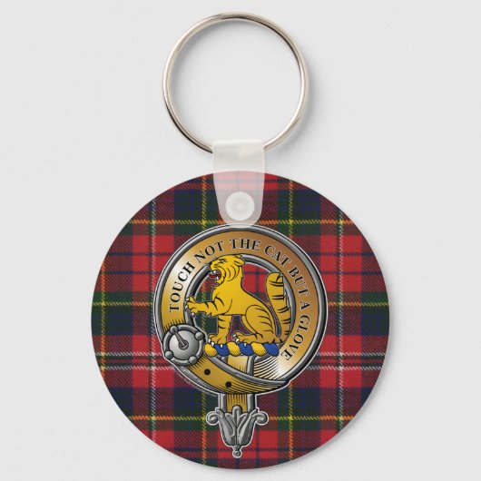 MacPherson Tartan & Badge Sleutelhanger (Voorkant)