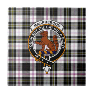 MacPherson Tartan, Clan Badge en Motto Tegels Tegeltje