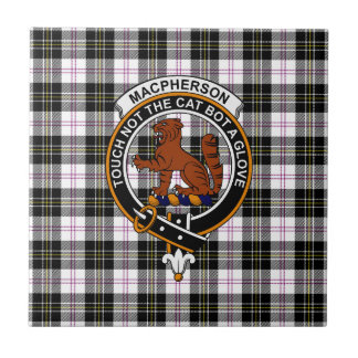 MacPherson Tartan, Clan Badge en Motto Tegels Tegeltje