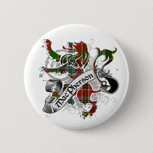 MacPherson Tartan Lion Ronde Button 5,7 Cm