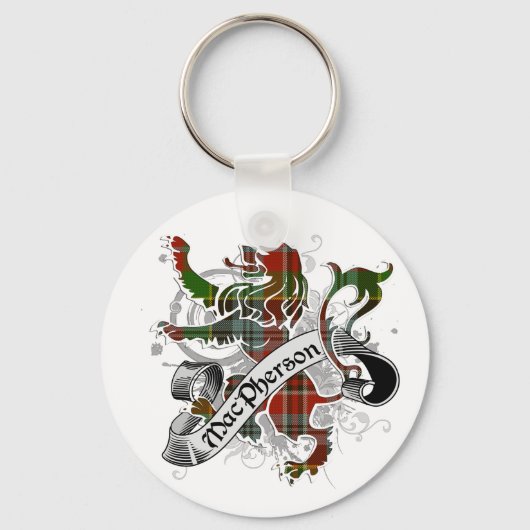 MacPherson Tartan Lion Sleutelhanger (Voorkant)