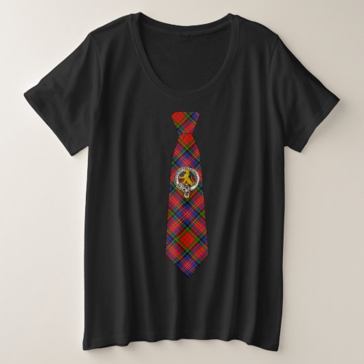 Macpherson Tartan Necktie T-Shirt w/Badge Plus (Design voorkant)