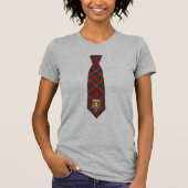 Macpherson Tartan Necktie T-Shirt w/Badge Vrouwen (Voorkant)